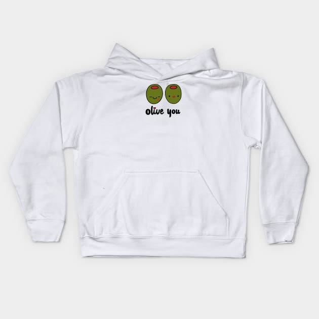 Olive You Kids Hoodie by staceyromanart